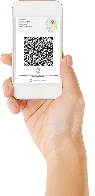 Teléfono con código QR